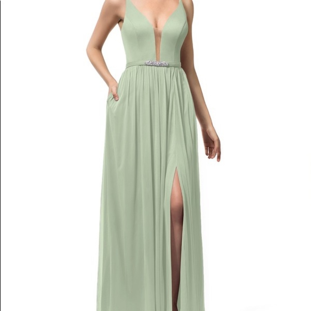 Azazie Leah Bridesmaid Dress Sage